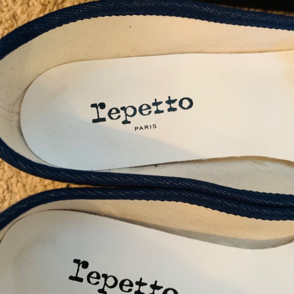 Repetto blue gingham chunk heel - Picture 4 of 6